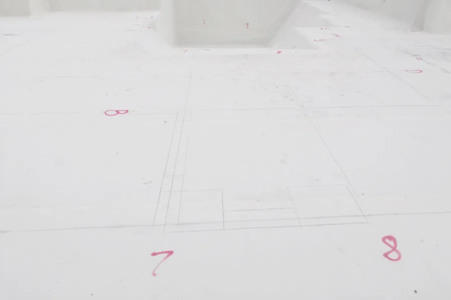 pre-laid below-grade waterproof membrane